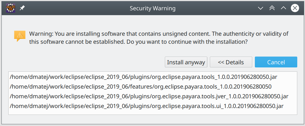 Security Warning