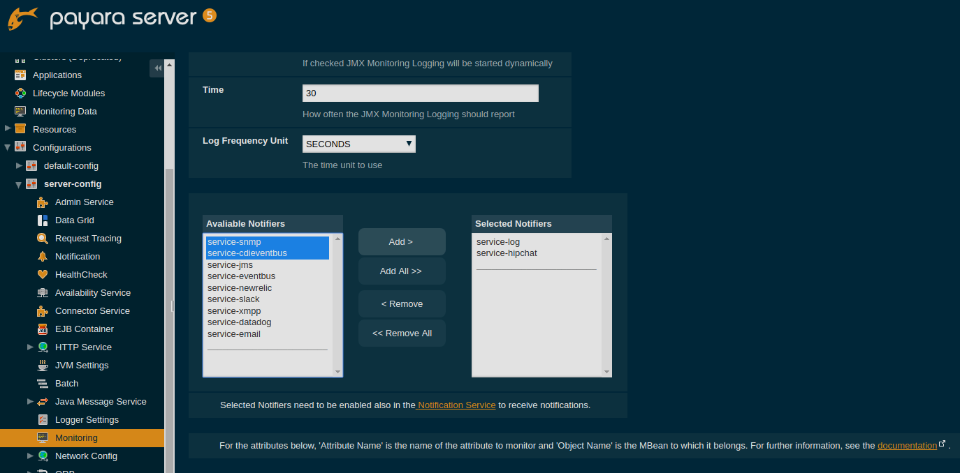 Add JMX Notifiers