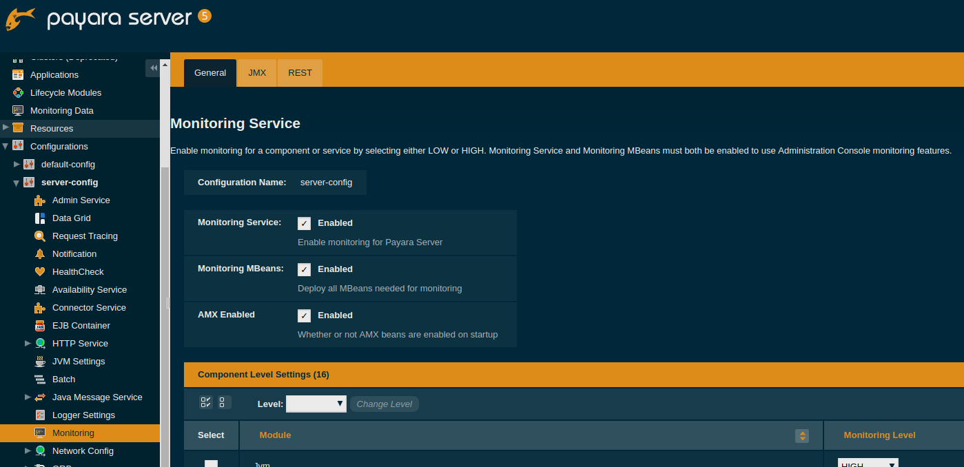 JMX Monitoring Page