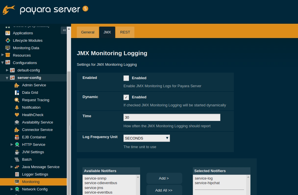 JMX Monitoring Page