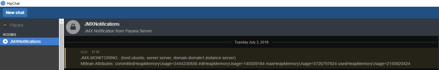 JMX HipChat Notification